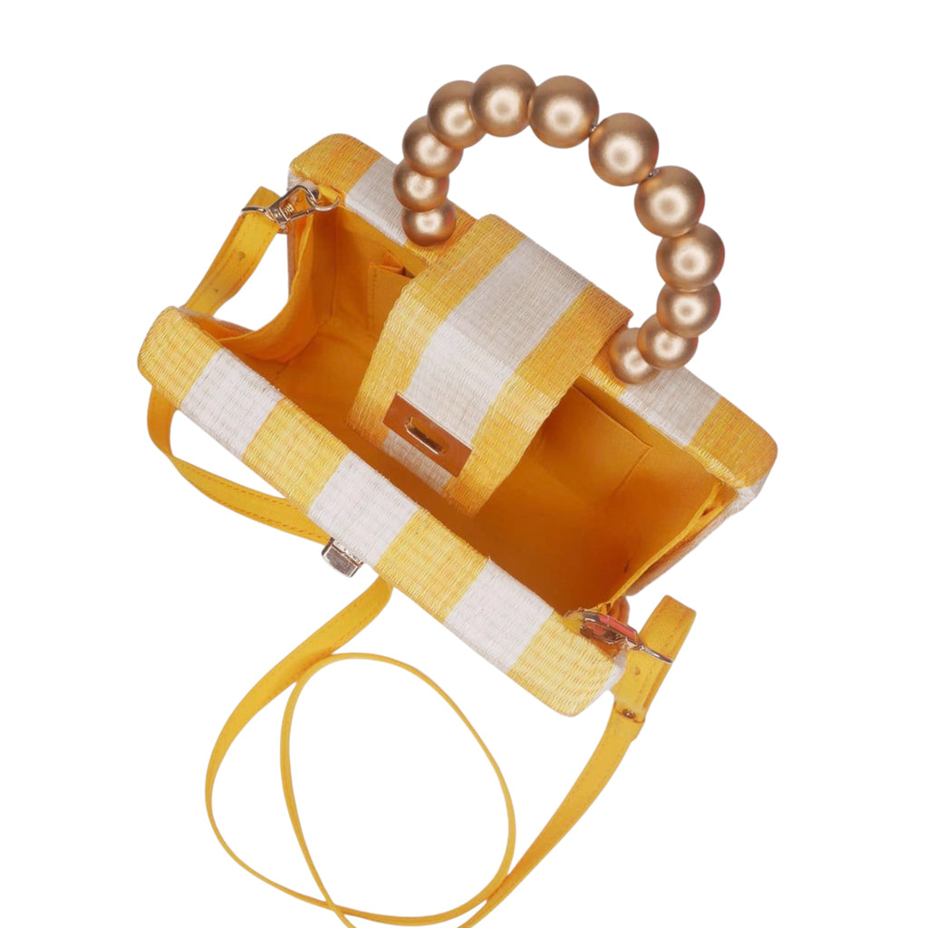 Soli & Sun The Louisa in Yellow and Cream Striped