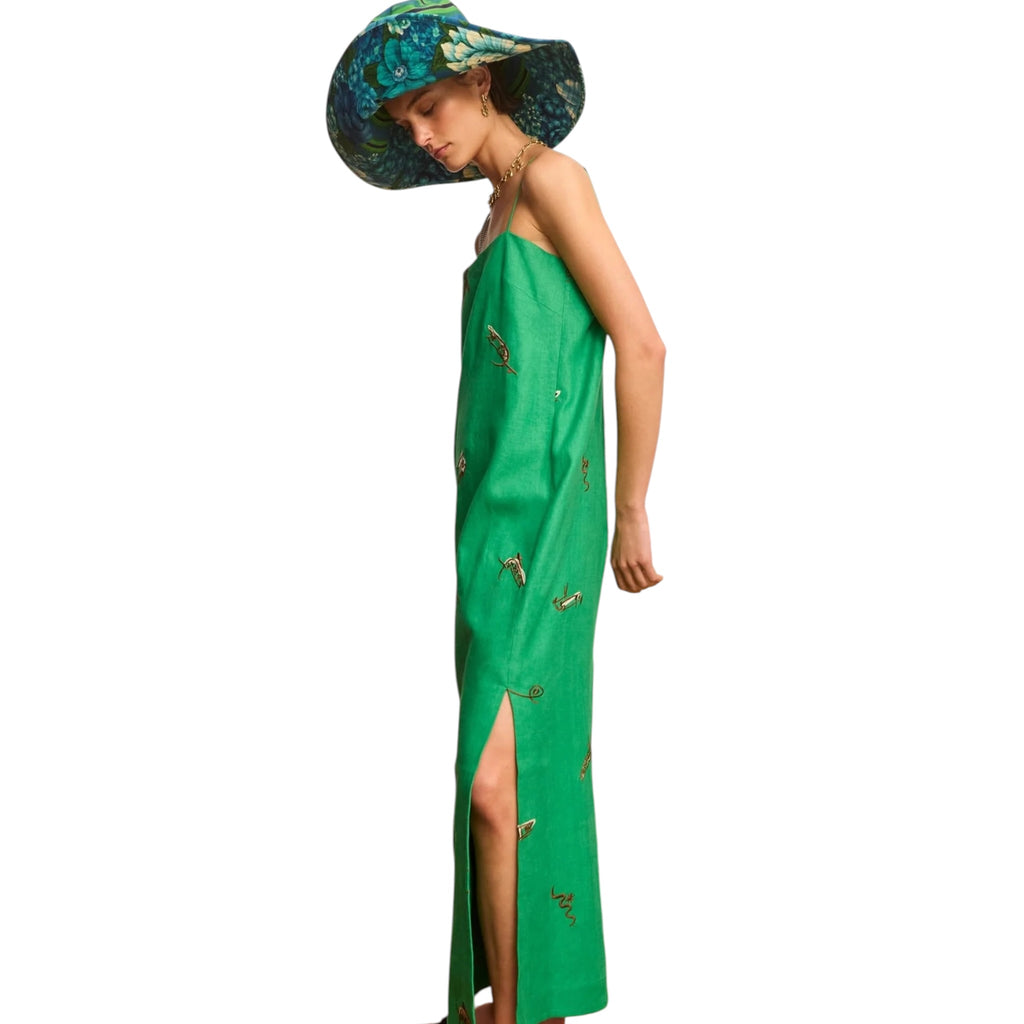 Alemais Wanda Embroidered Midi Dress
