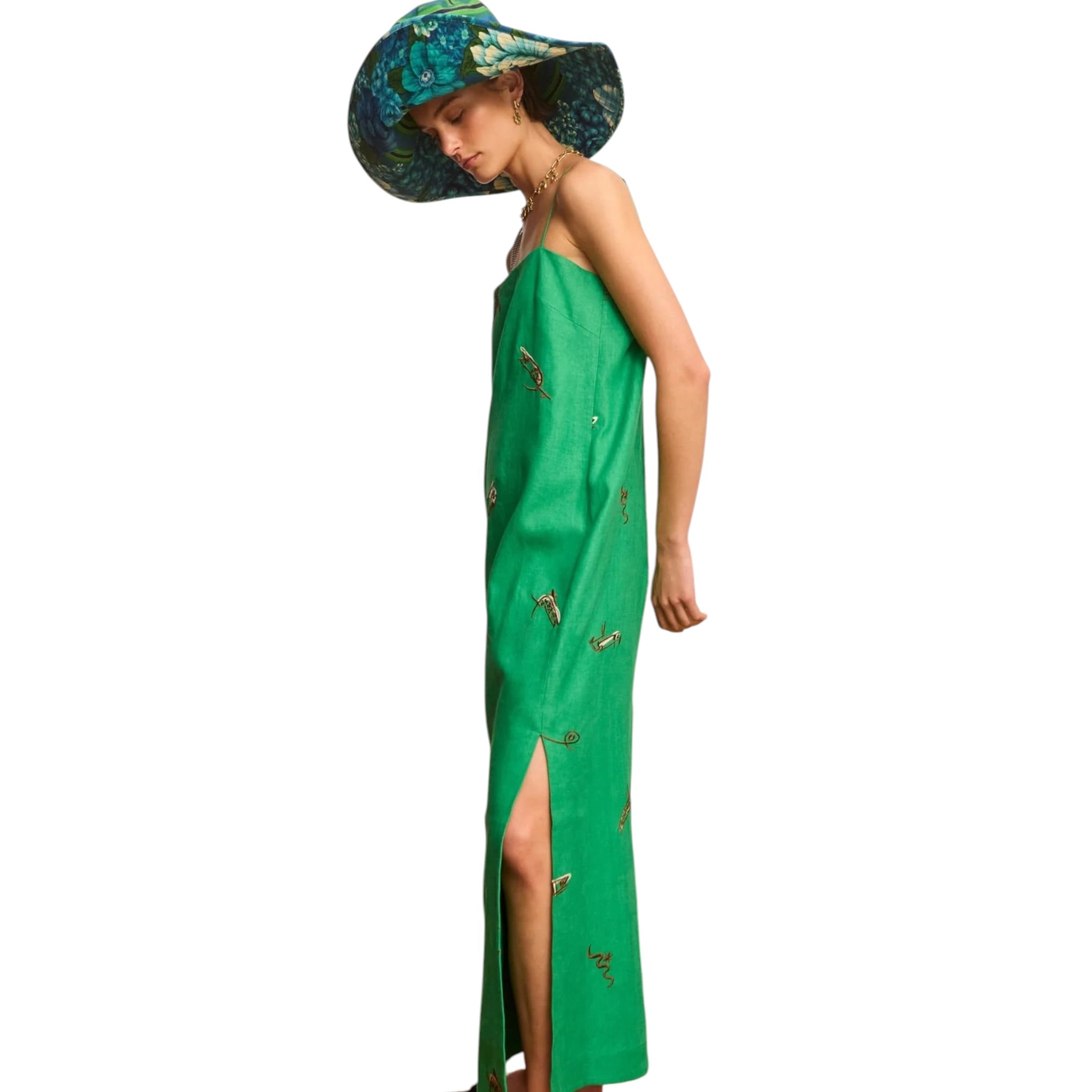 Alemais Wanda Embroidered Midi Dress