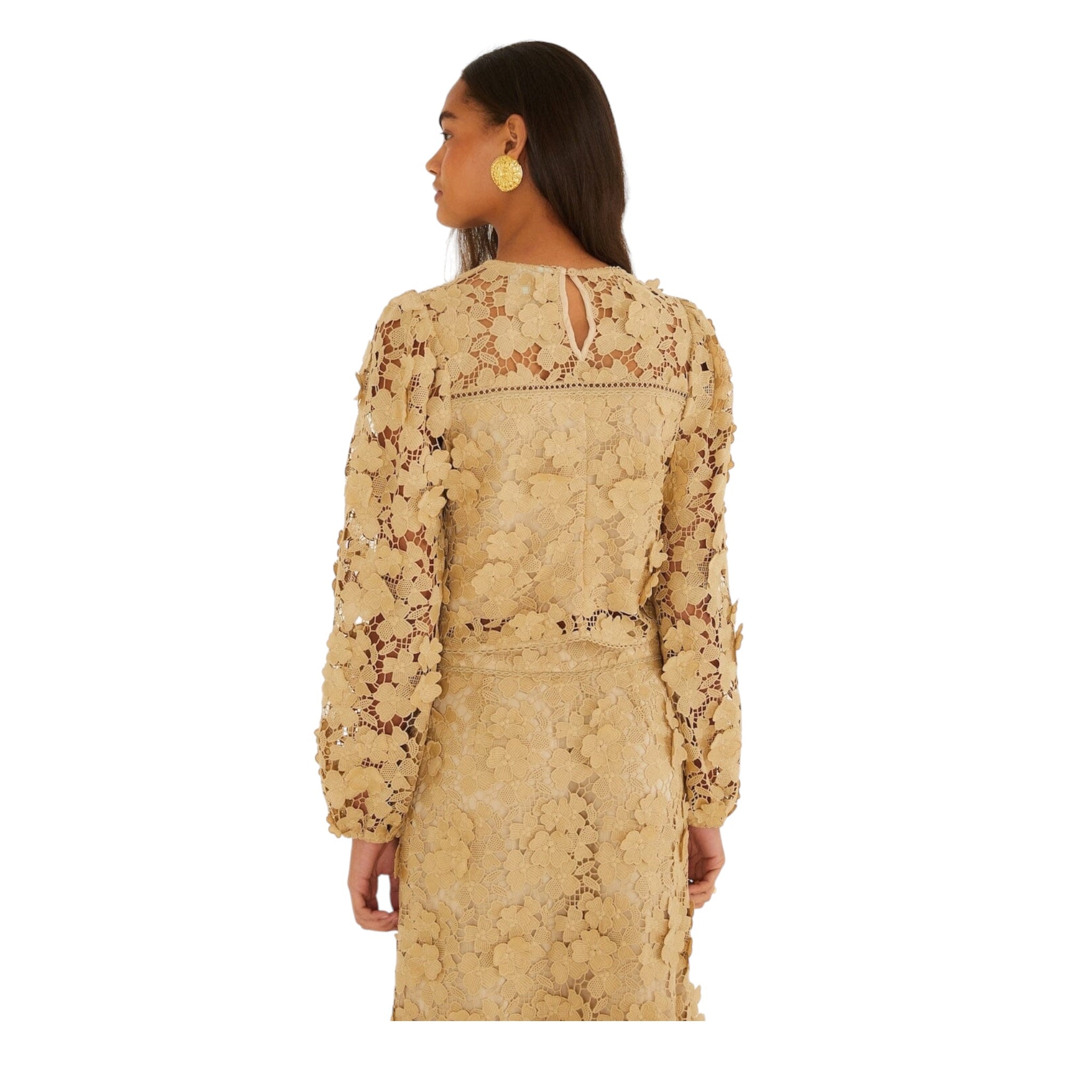 Farm Rio Sand Embroidery Blouse
