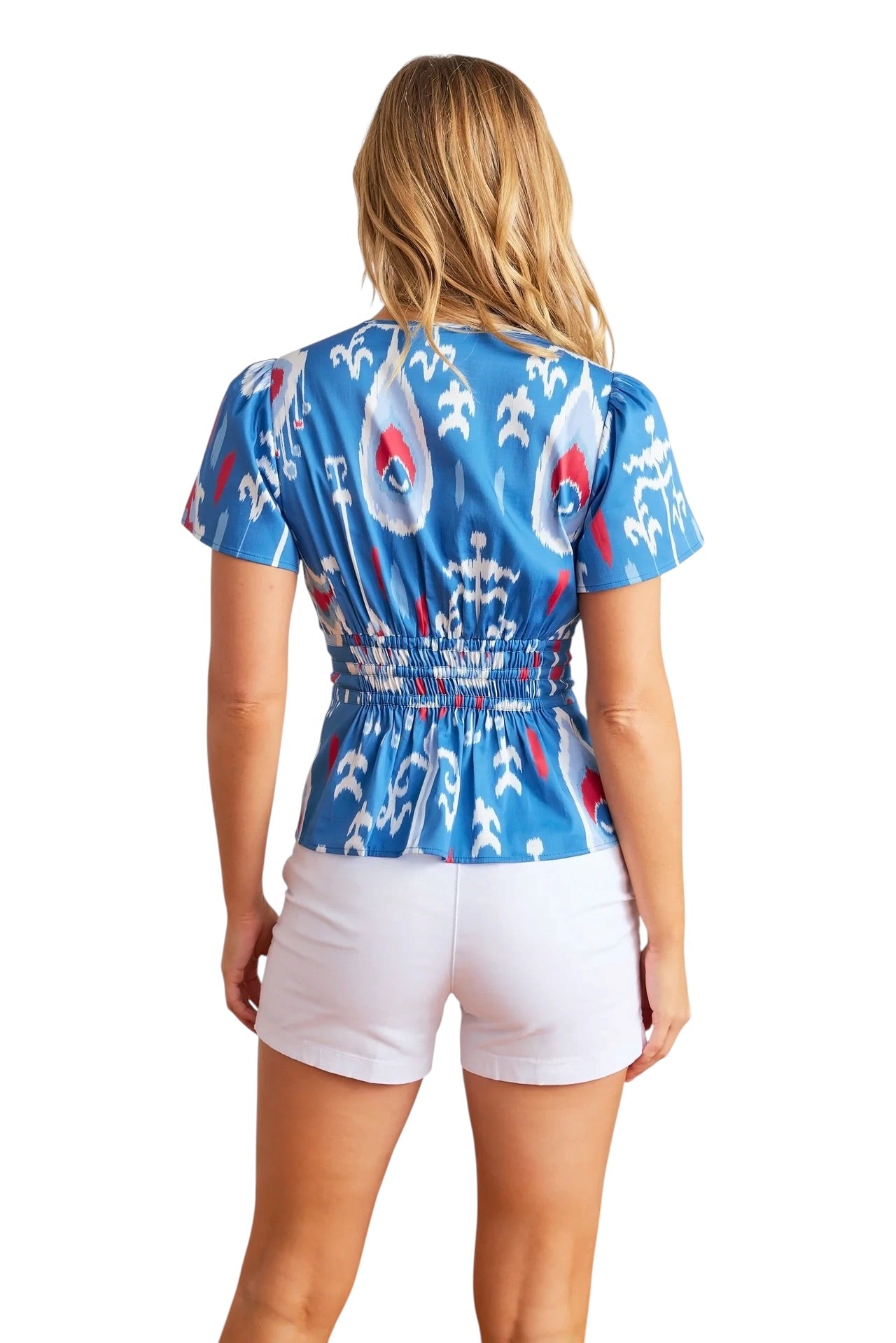 Sheridan French Eloise Blouse Americana Ikat