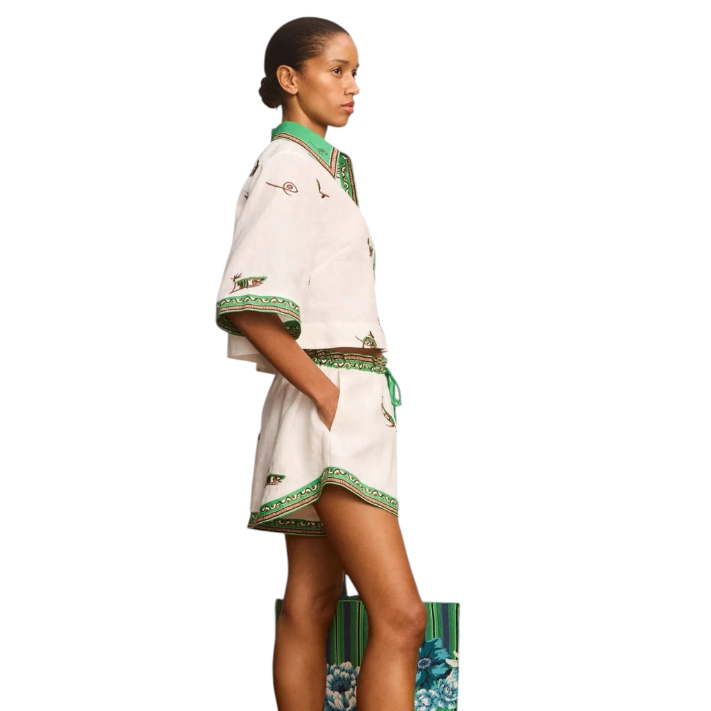 Alemais Wanda Embroidered Shorts