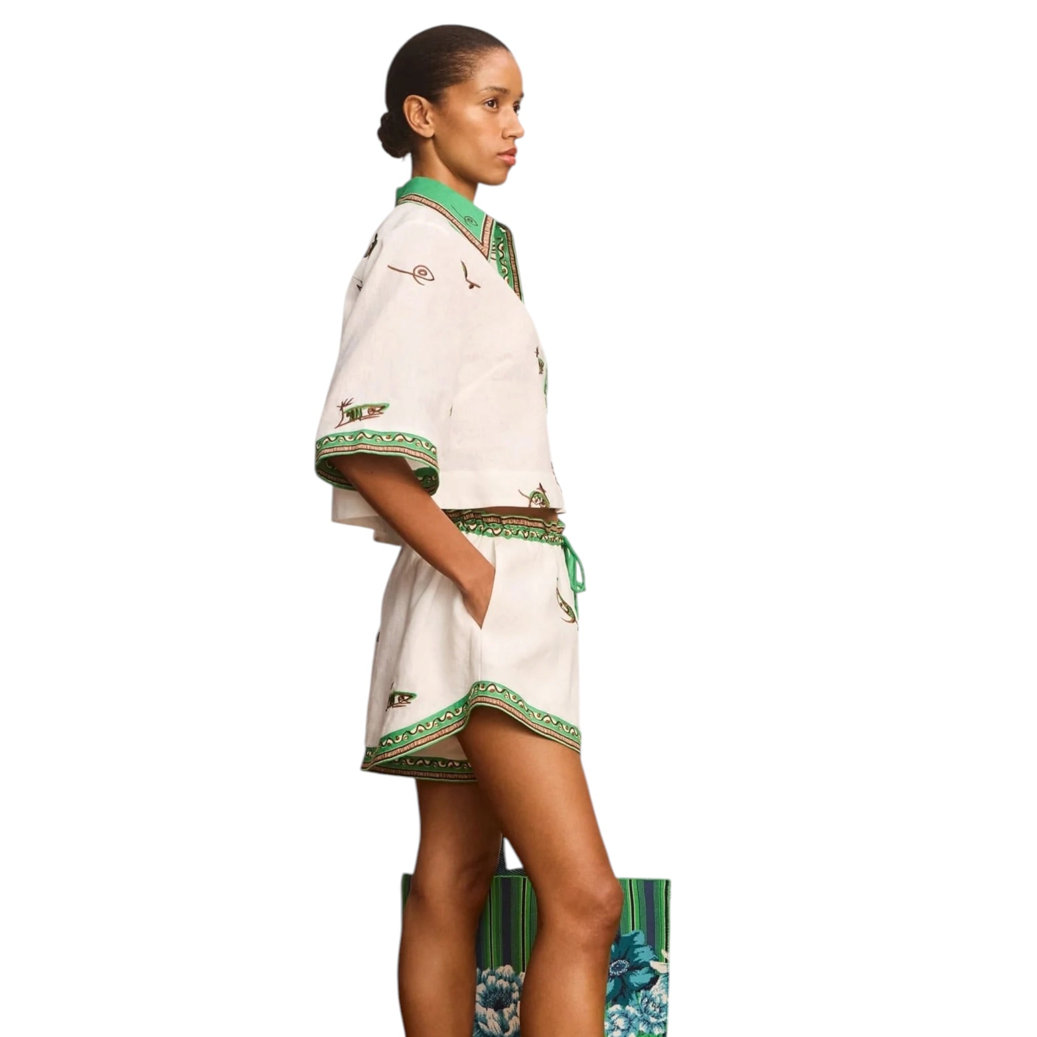 Alemais Wanda Embroidered Shorts
