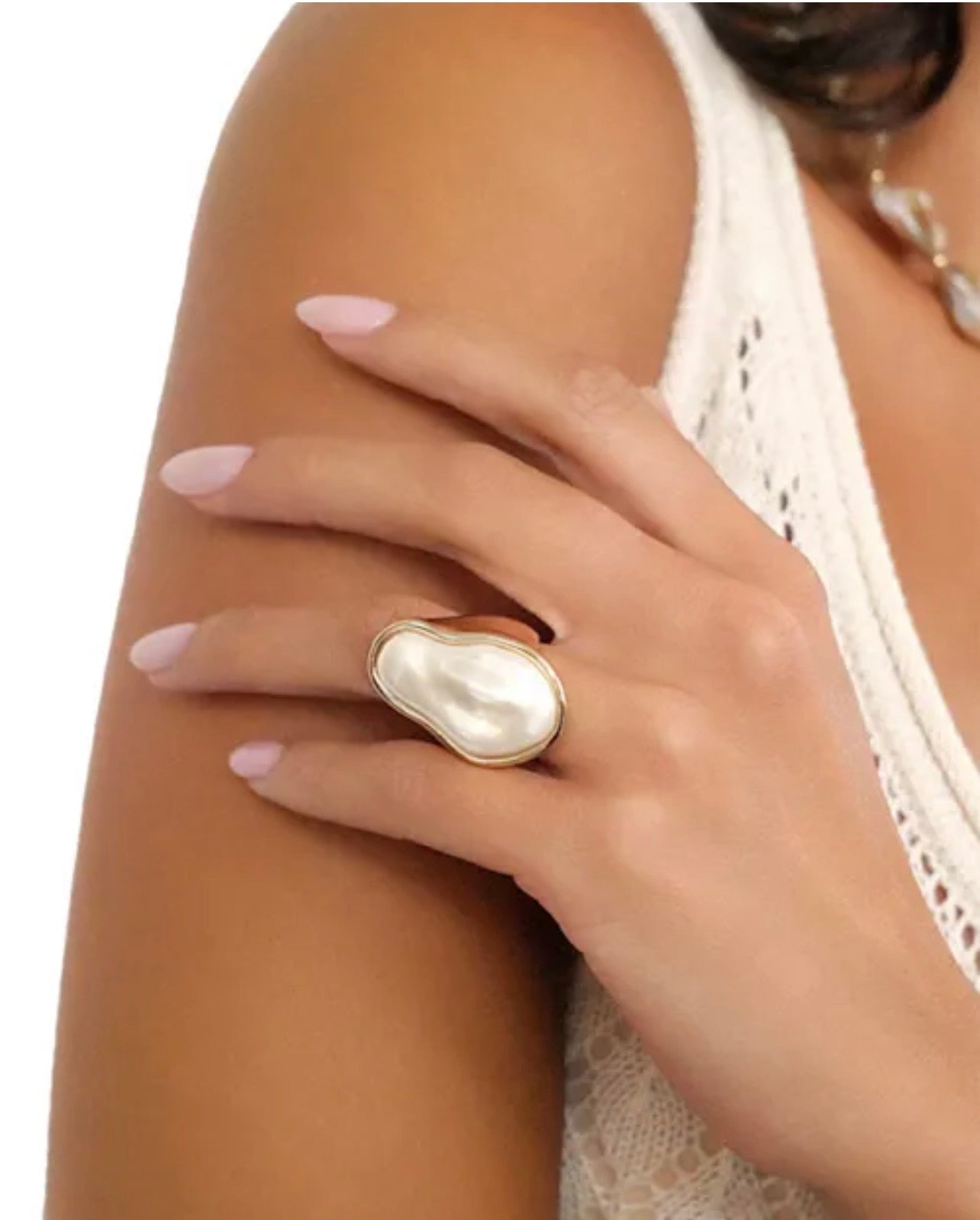 Ettika Sea-born Pearl Ring