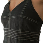 The Handloom Eva Black Midi Dress