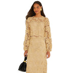 Farm Rio Sand Embroidery Blouse