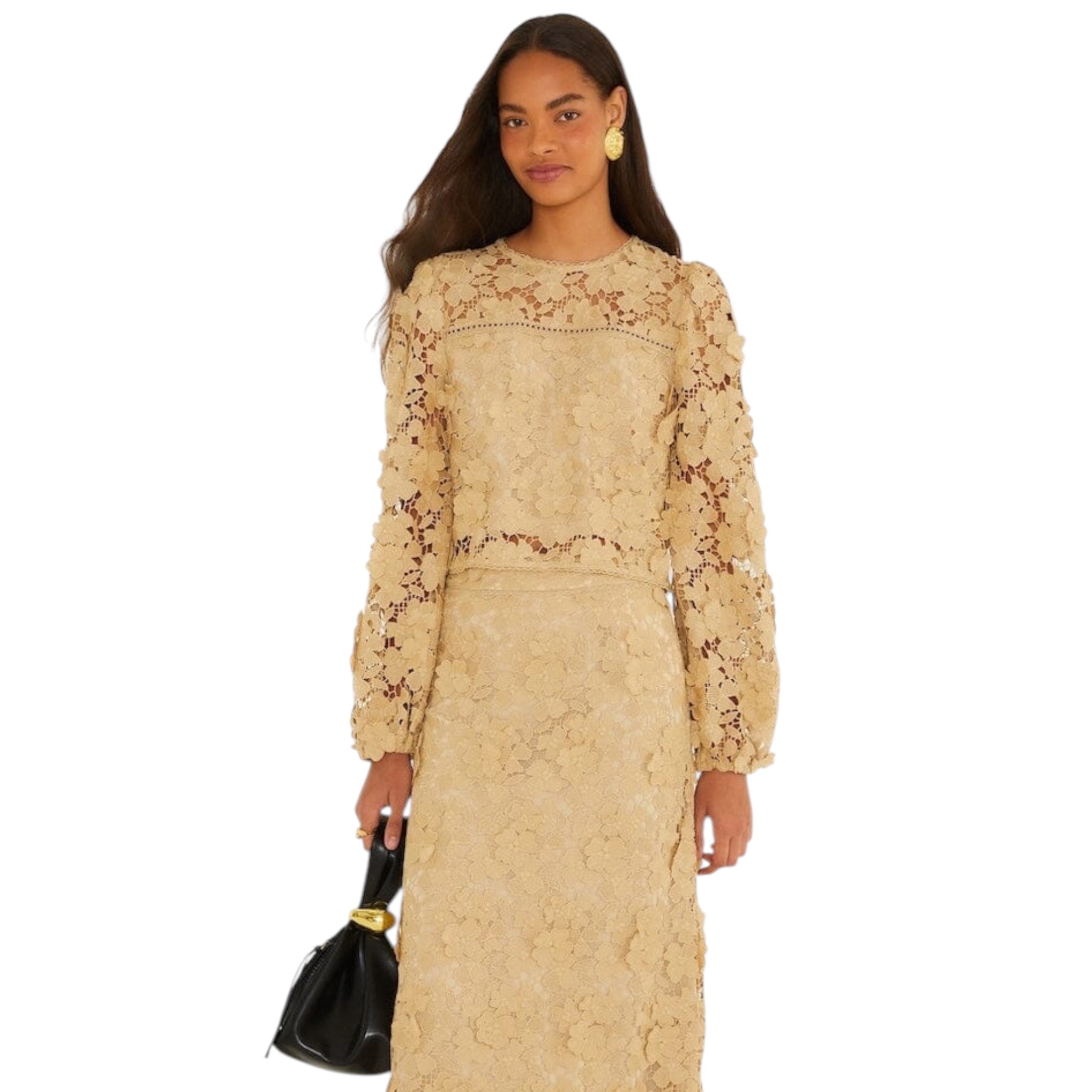 Farm Rio Sand Embroidery Blouse