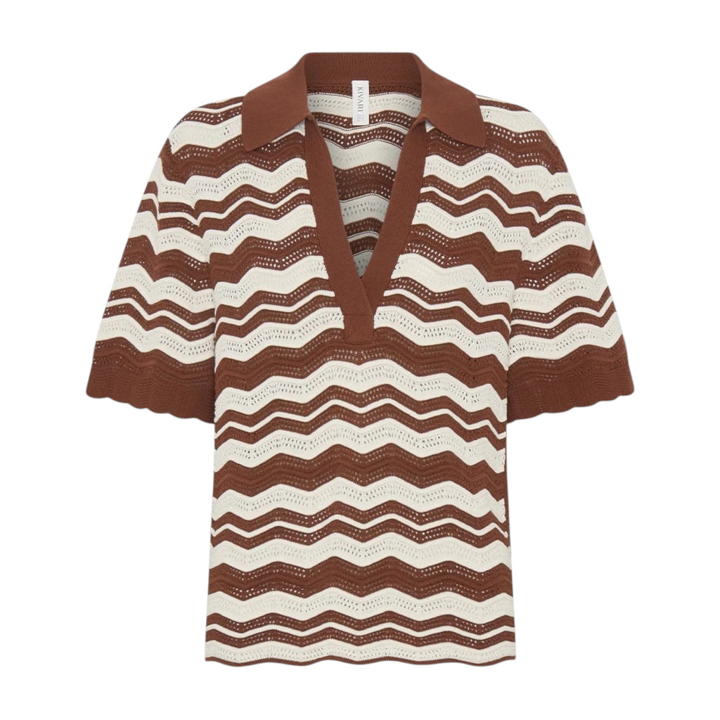 Kivari Sarah Knit Polo Top