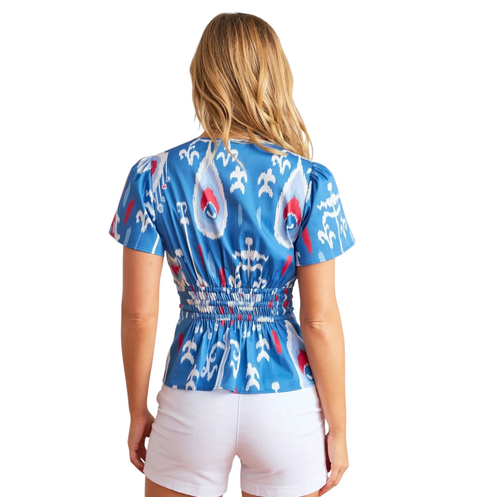 Sheridan French Eloise Blouse Americana Ikat