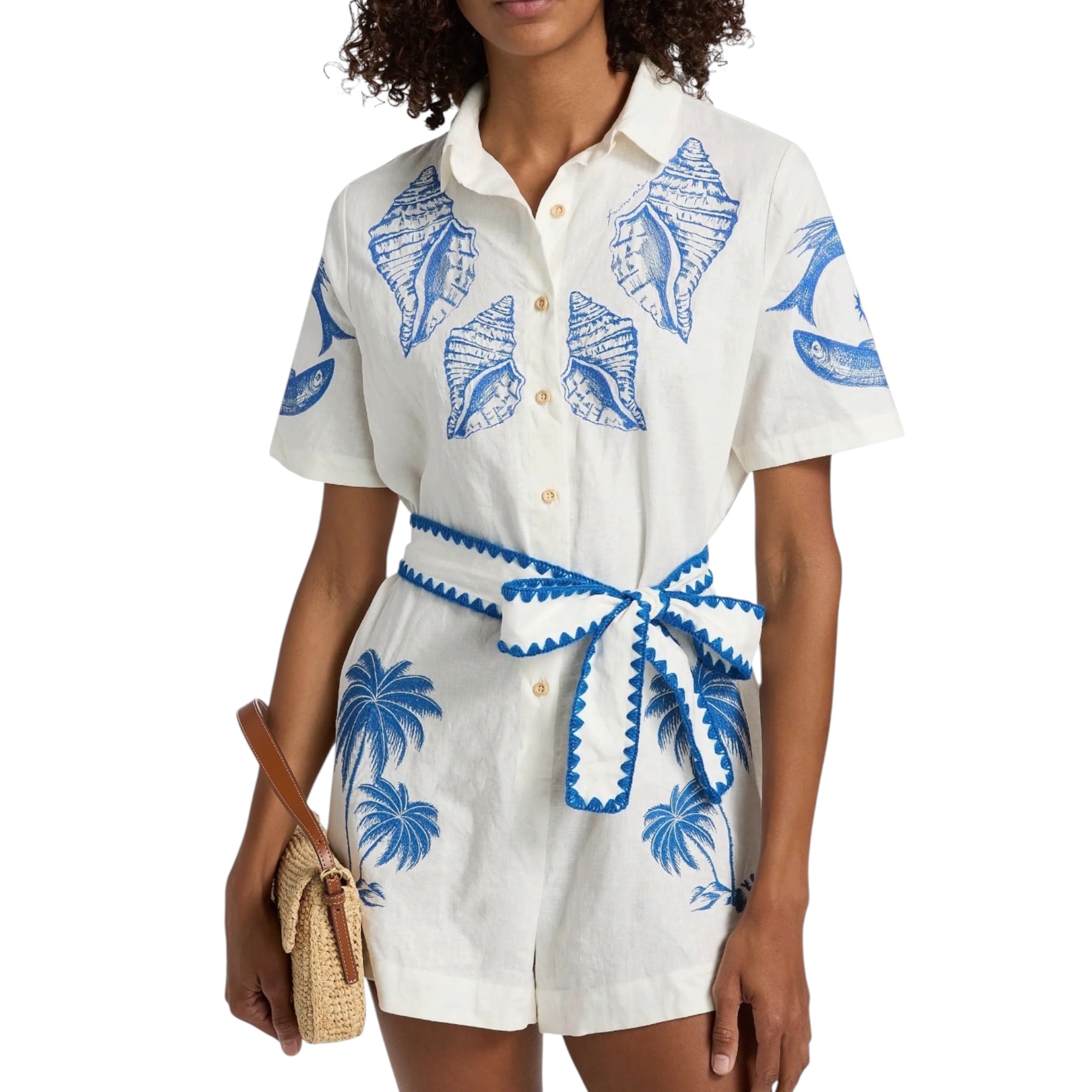 Farm Rio Brasil Embroidered Vintage Romper
