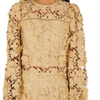 Farm Rio Sand Embroidery Blouse