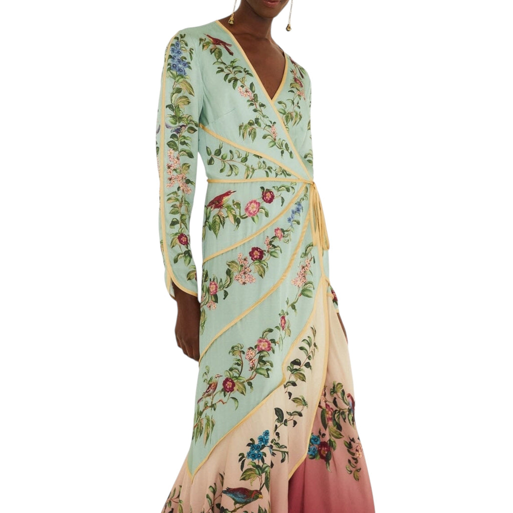 Farm Rio Birds Tree Long Sleeve Maxi
