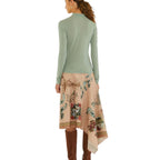 Farm Rio Bird Poetry Wrap Midi Skirt