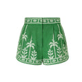 Farm Rio Bicolor Cross Stitch Embroidery Shorts