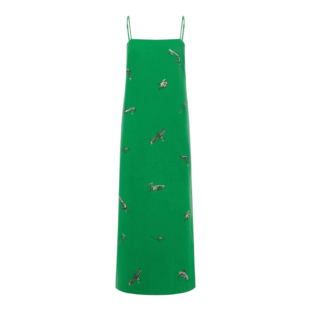 Alemais Wanda Embroidered Midi Dress