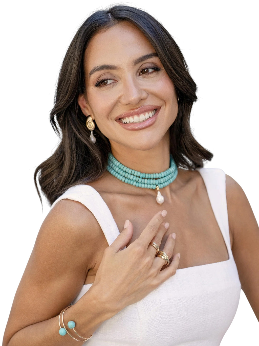 Ettika Marina Layers Turquoise Necklace