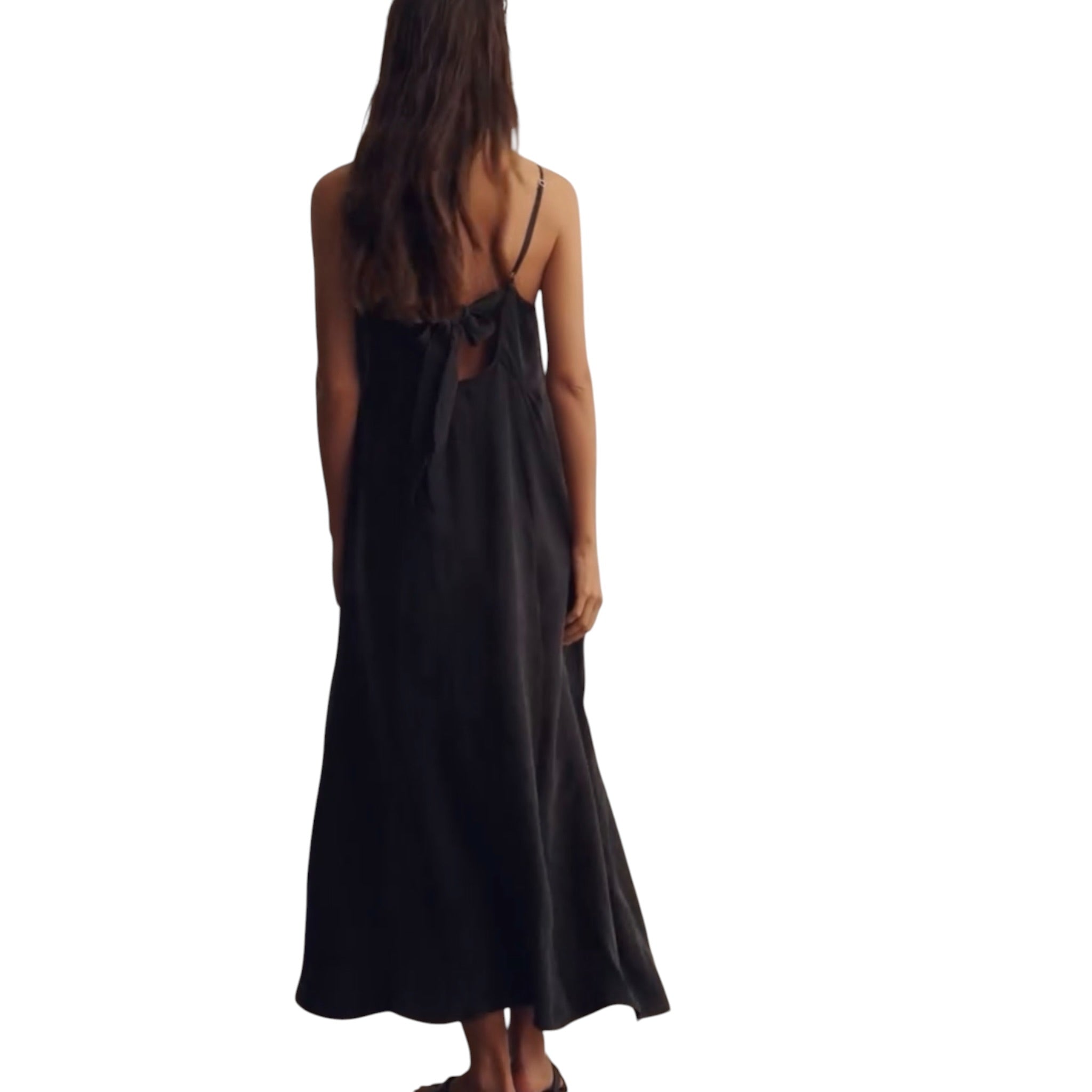The Handloom Black Lucid Midnight Flow Dress