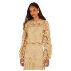Farm Rio Sand Embroidery Blouse