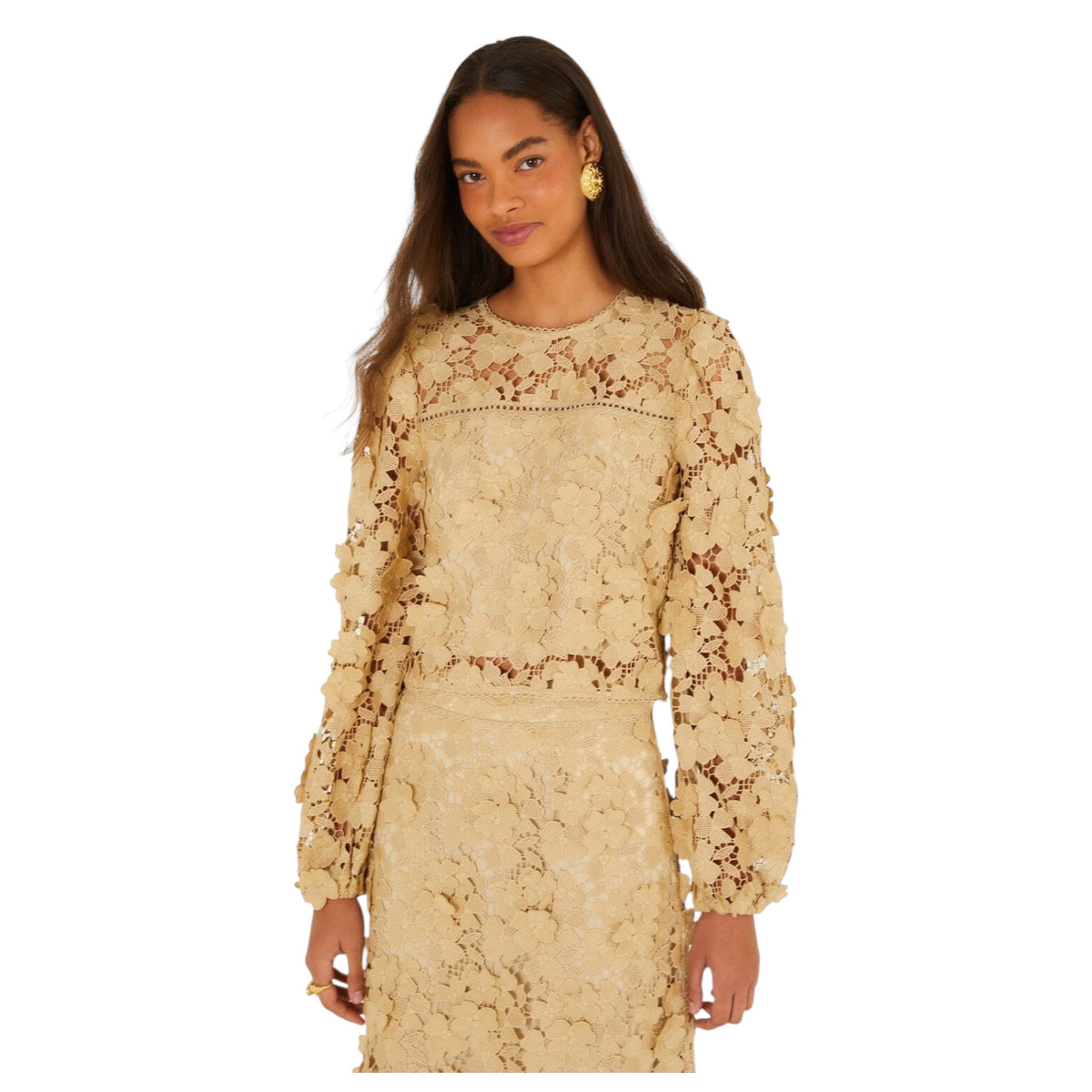 Farm Rio Sand Embroidery Blouse