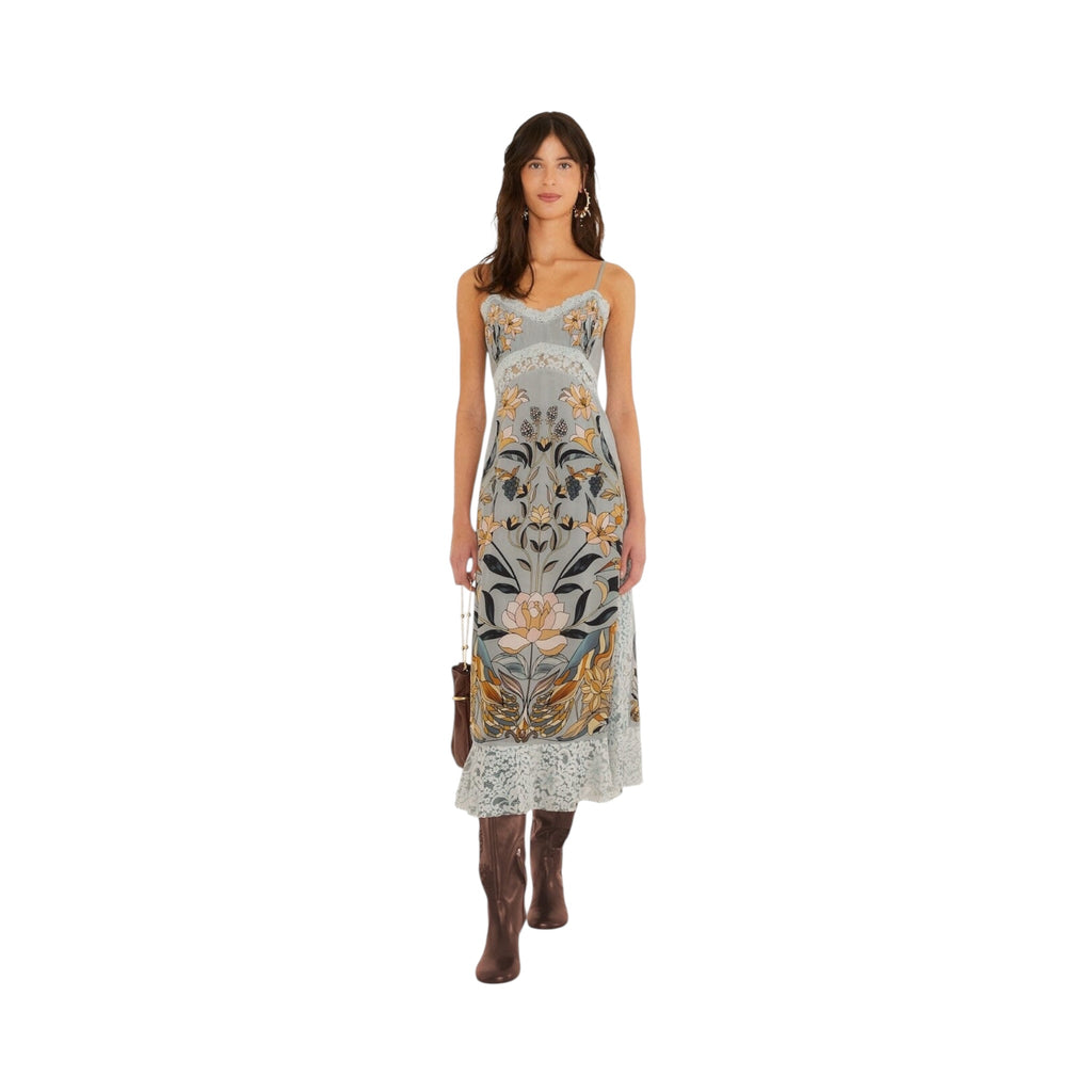 Farm Rio Stained Glass Beauty Lace Midi Dress