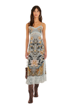 Farm Rio Stained Glass Beauty Lace Midi Dress