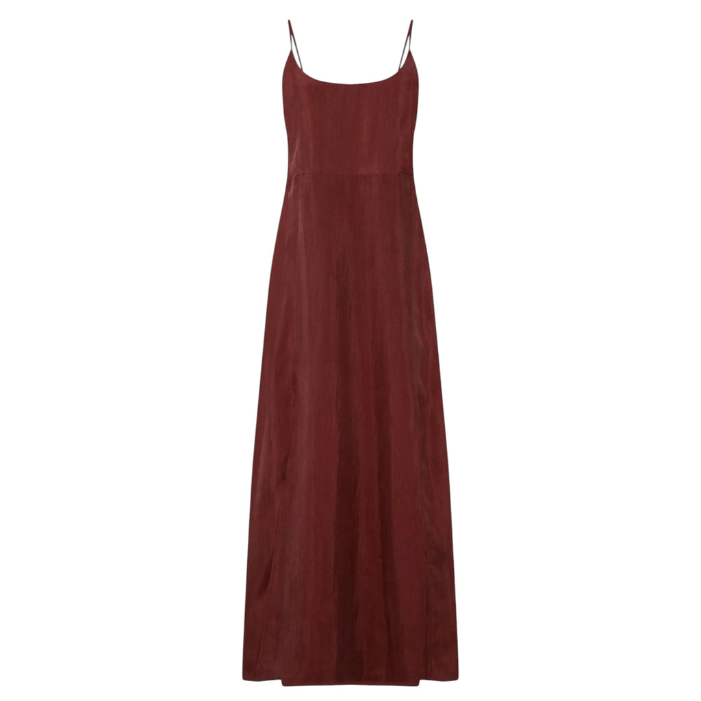 The Handloom Burgandy Lucid Midnight Flow Dress