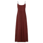 The Handloom Burgandy Lucid Midnight Flow Dress