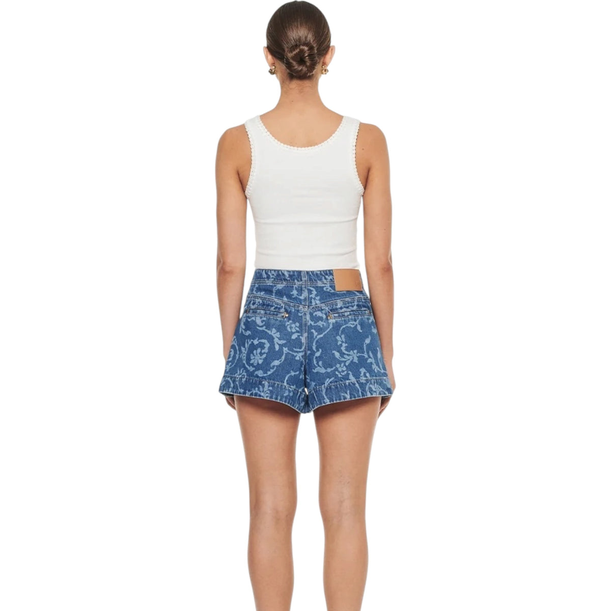 Kivari Laguna Printed Denim Shorts