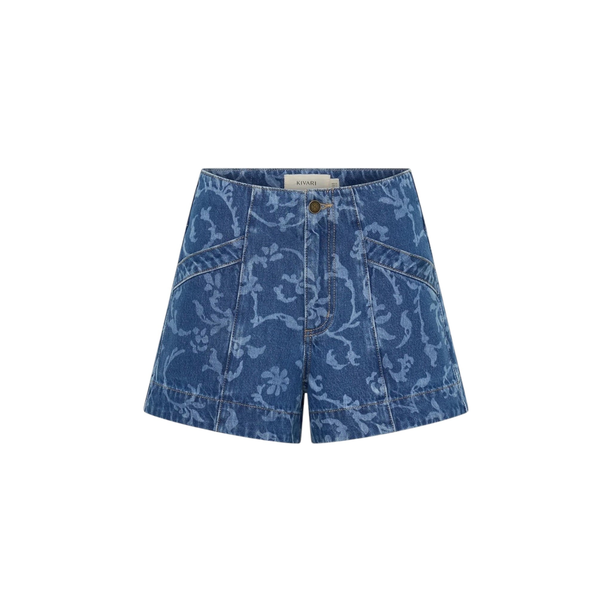 Kivari Laguna Printed Denim Shorts
