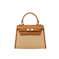 German Fuentes Raffia Leather Crossbody Bag