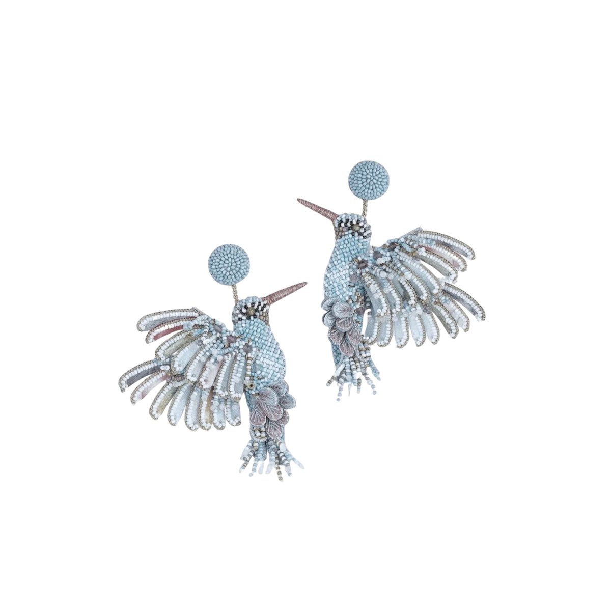 Deepa Gurnani Light Blue Hummingbird Earrings