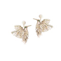 Deepa Gurnani White Hummingbird Earrings