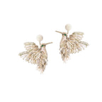 Deepa Gurnani White Hummingbird Earrings