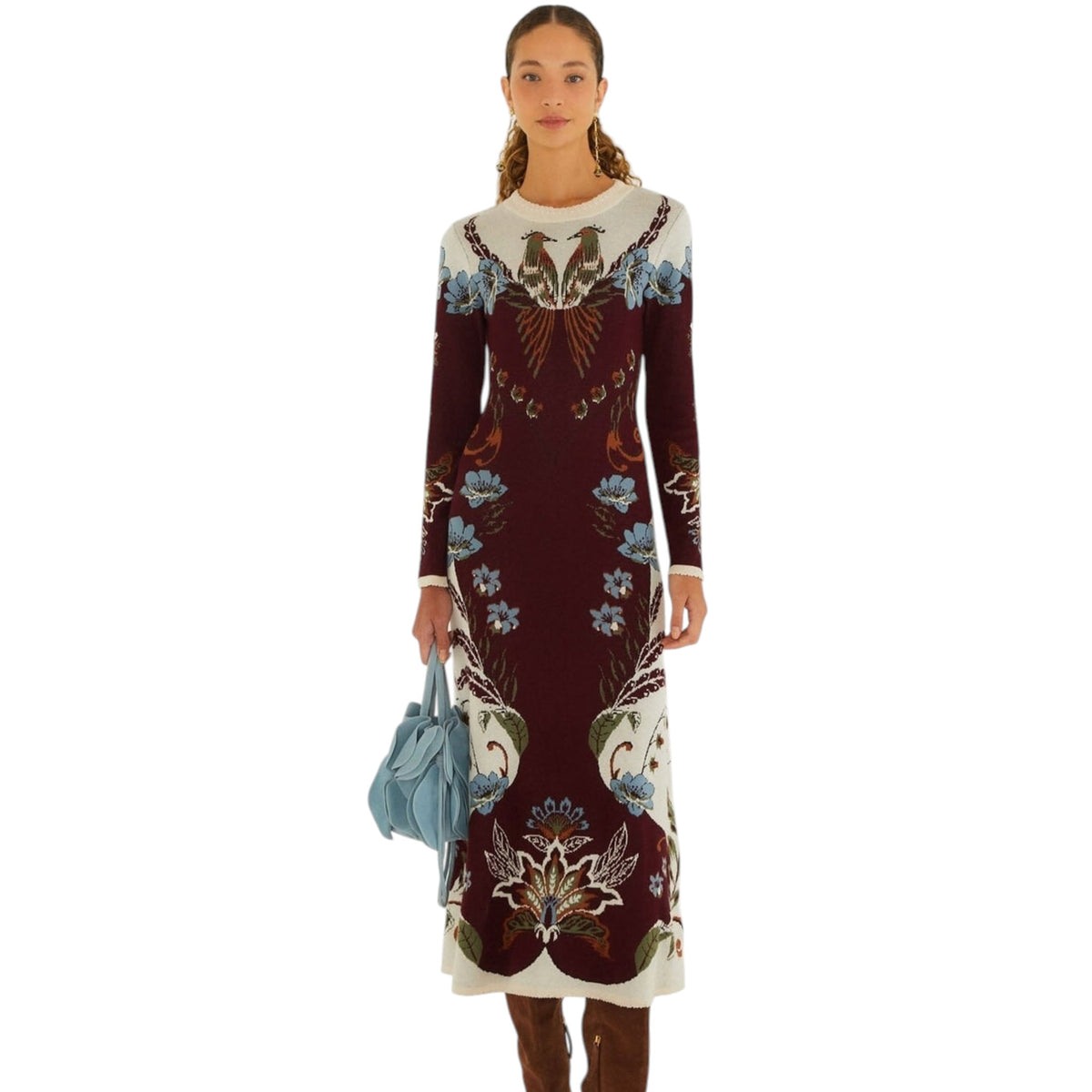 Farm Rio Millena Knit Midi Dress