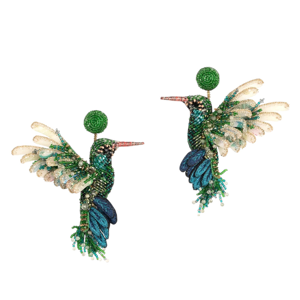 Deepa Gurnani Hummingbird Earrings