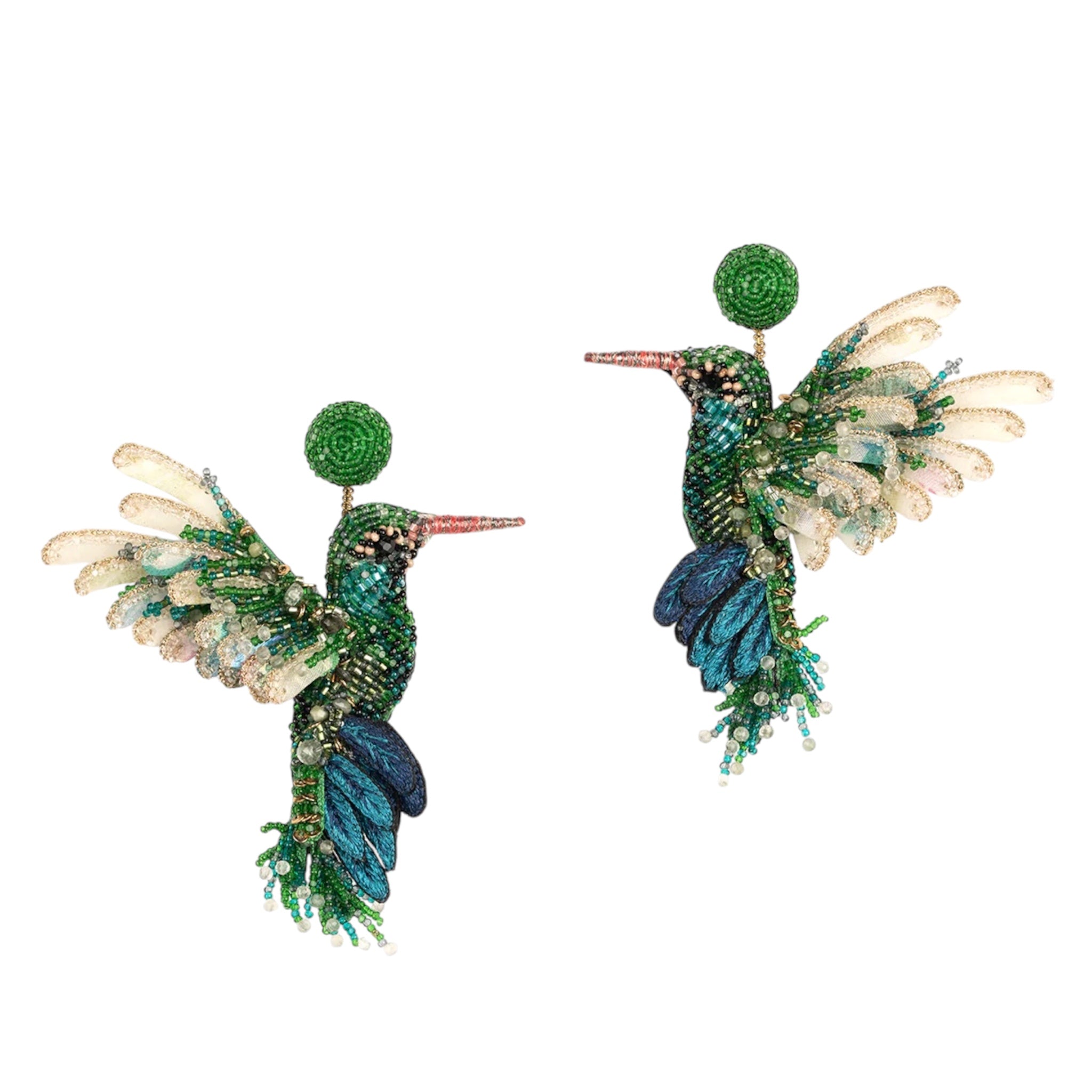 Deepa Gurnani Hummingbird Earrings