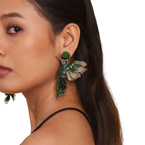 Deepa Gurnani Hummingbird Earrings