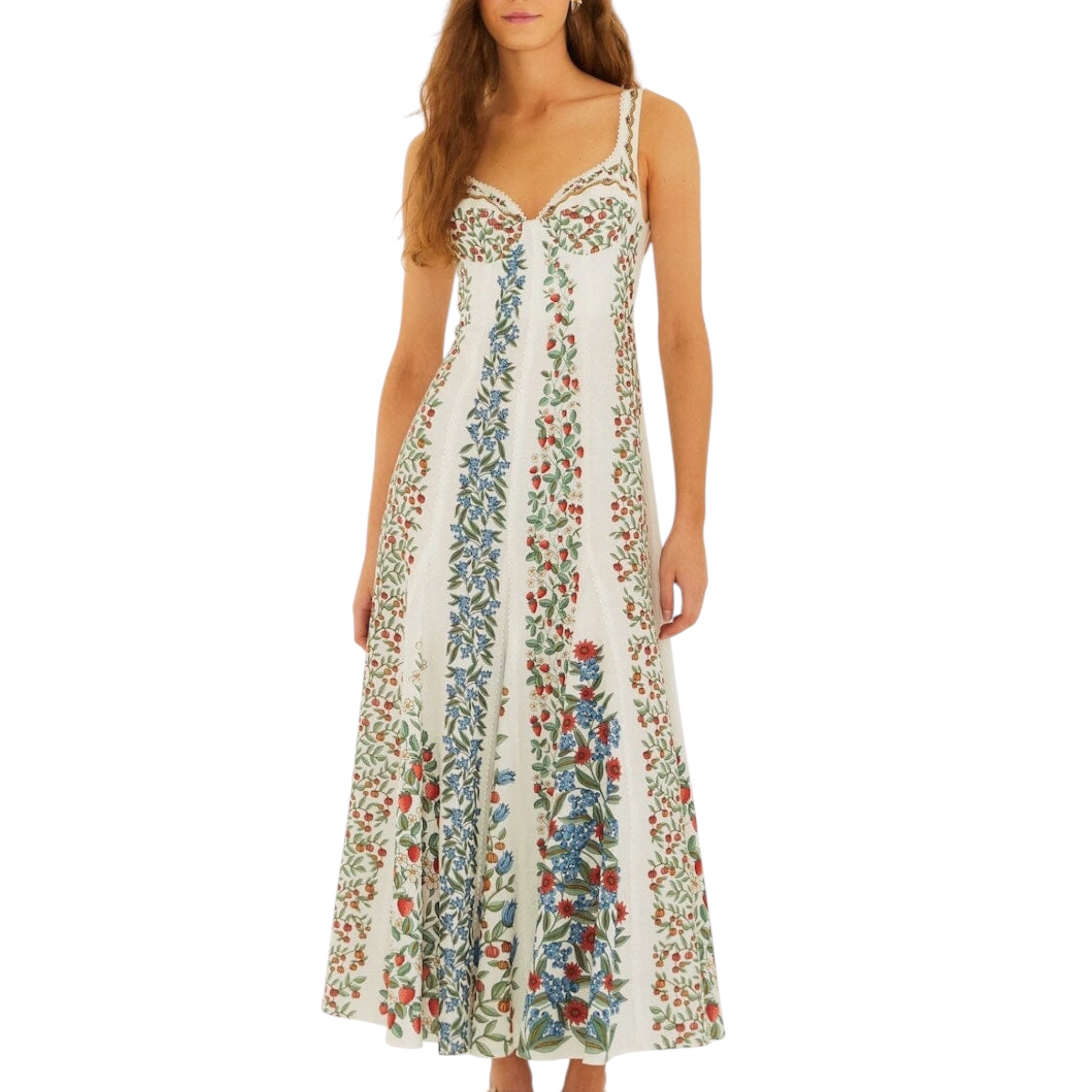 Farm Rio Off White Fruity Maxi Dress