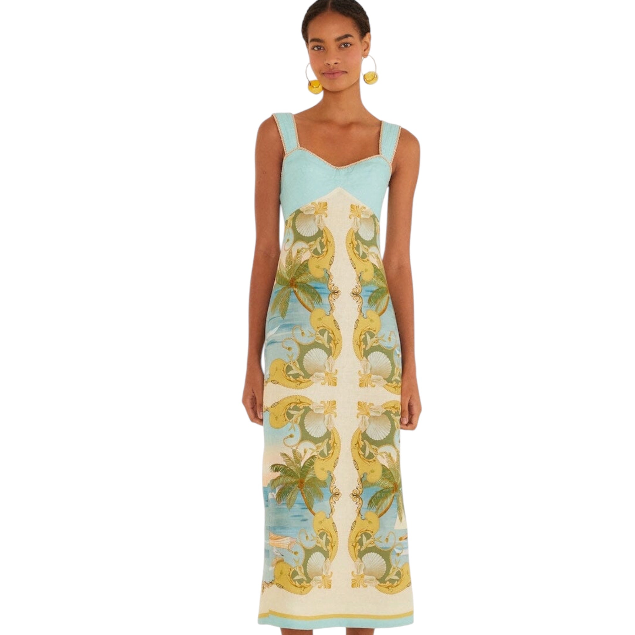 Farm Rio Royal Sea Maxi Dress