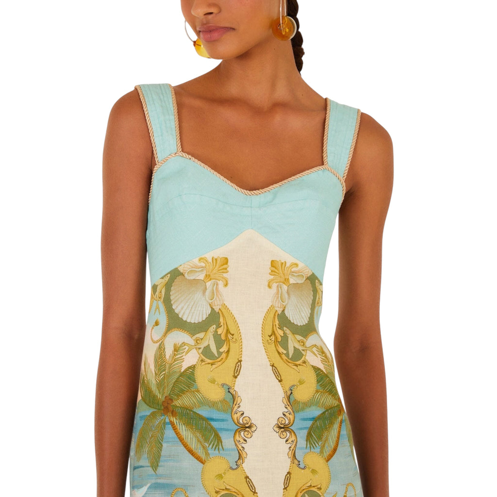 Farm Rio Royal Sea Maxi Dress