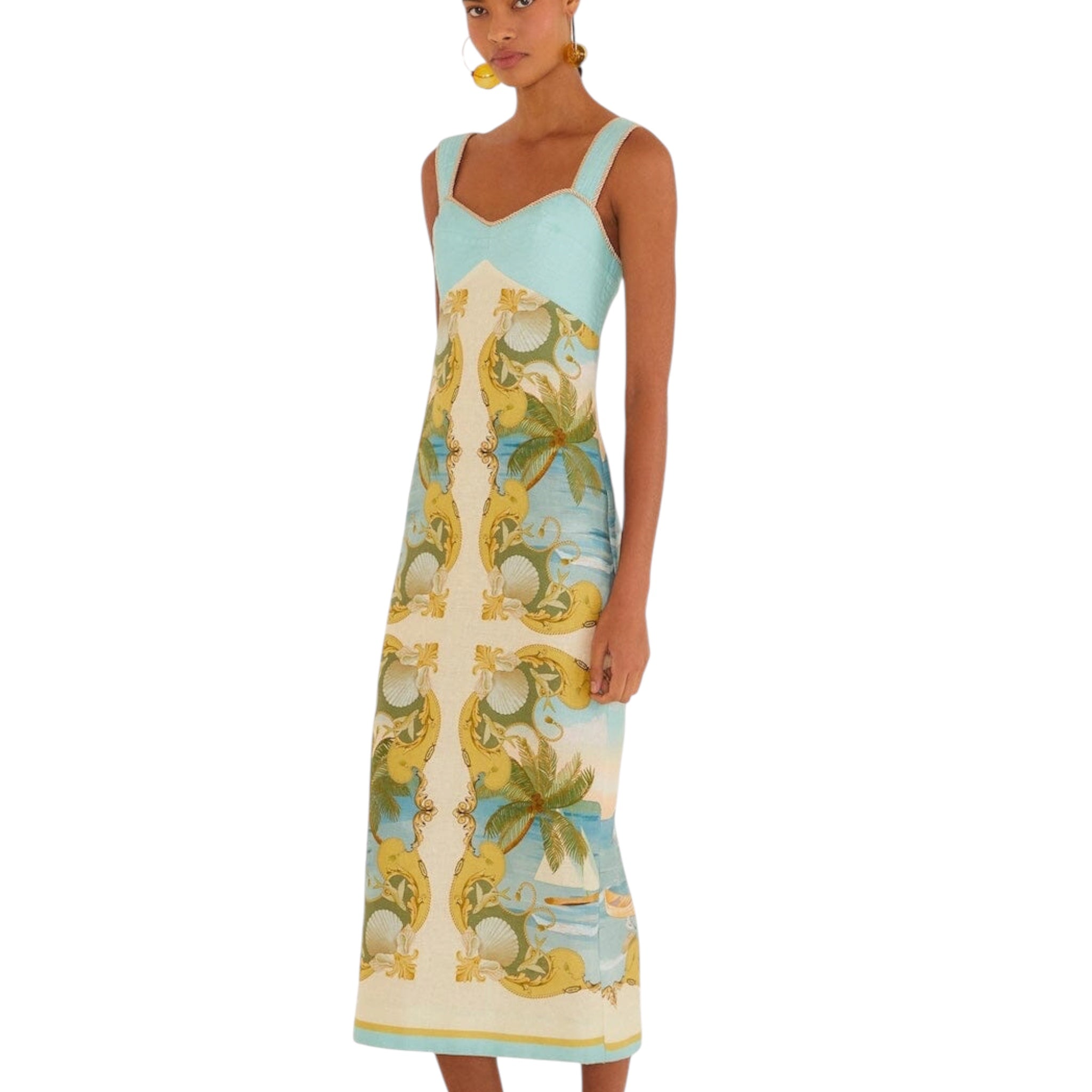 Farm Rio Royal Sea Maxi Dress
