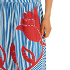 Farm Rio Blue Stripes Midi Dress