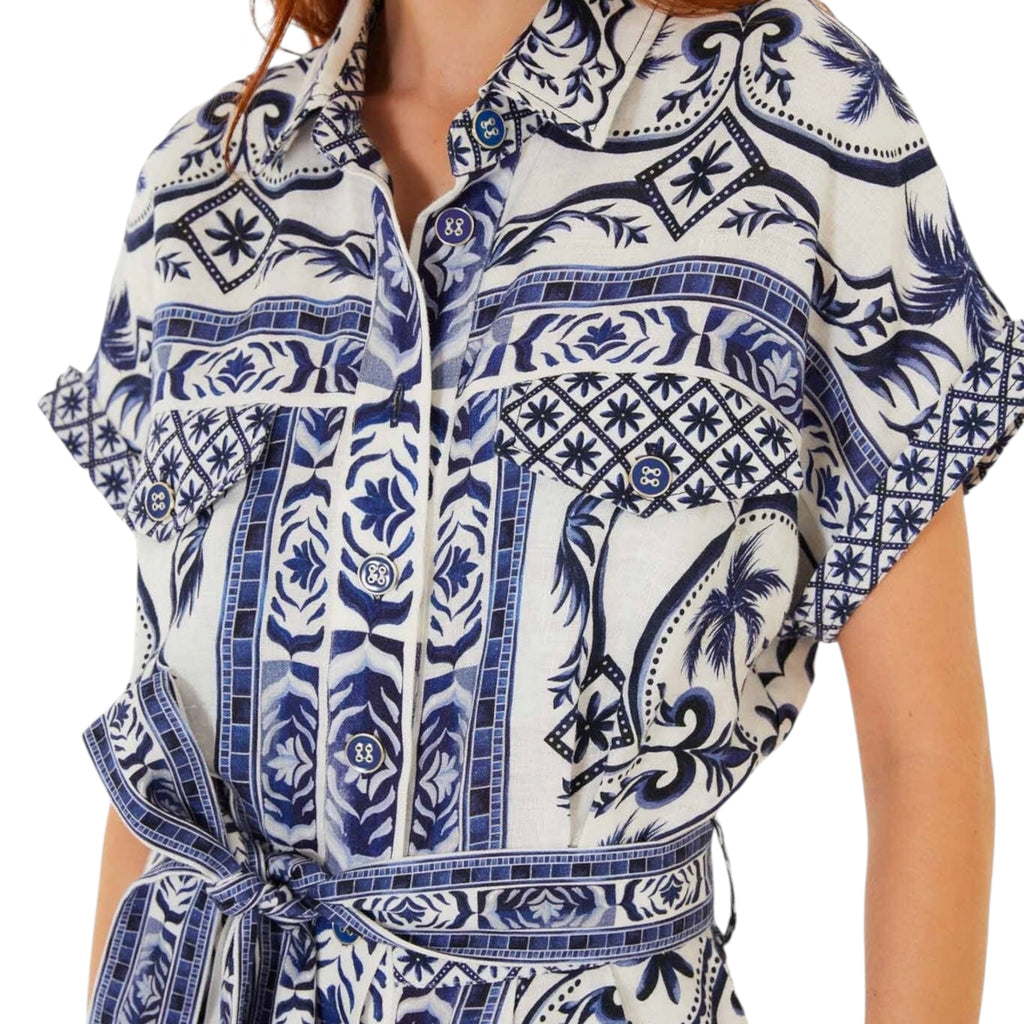 Farm Rio Off White Wonderful City Romper