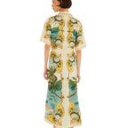 Farm Rio Off White Royal Sea Midi Dress