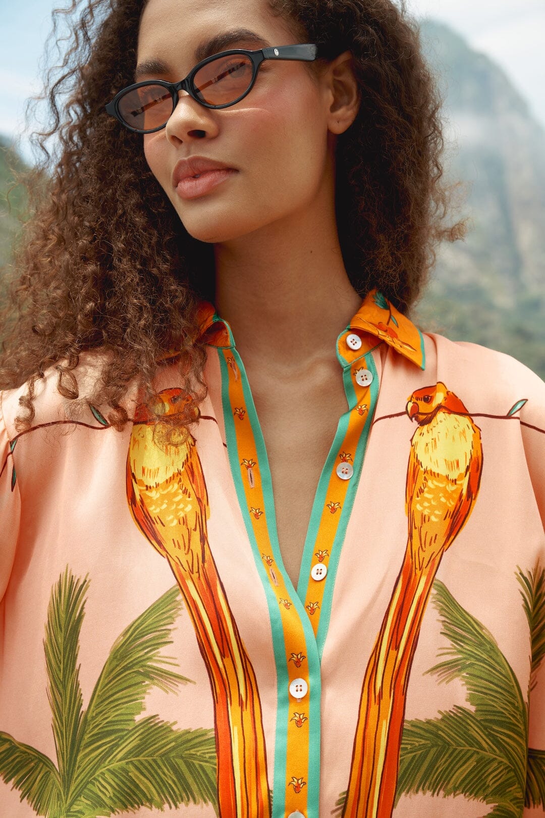 Farm Rio Multicolor Birds Shirt