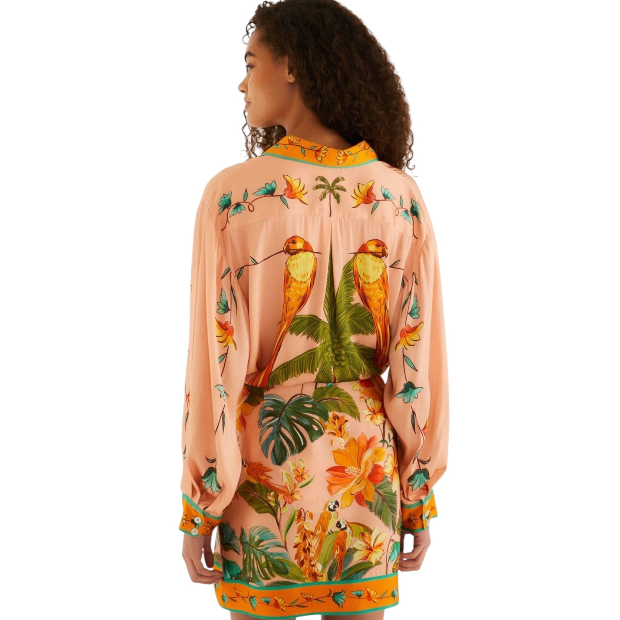 Farm Rio Multicolor Birds Shirt